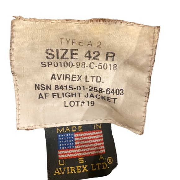 Authentic USAF Flight (Pilot) Jacket, Vintage Military, issued in 2003, leather - Picture 4 of 5